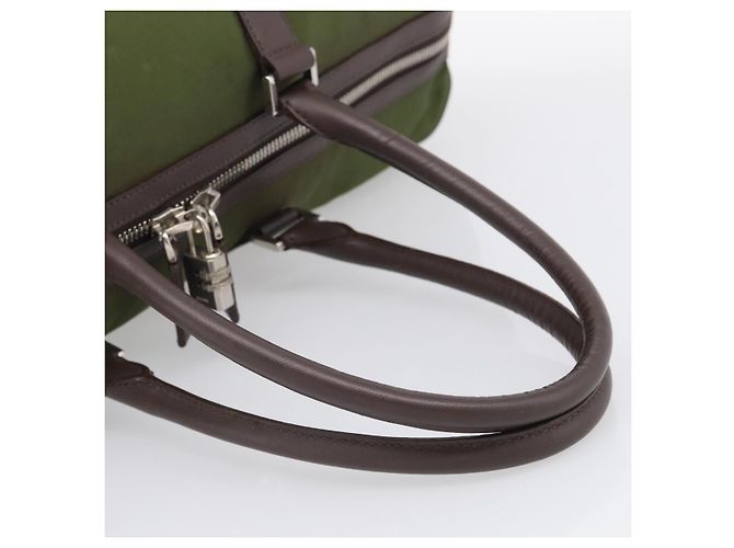 PRADA Bolso Boston Nylon Khaki Silver - vista 7