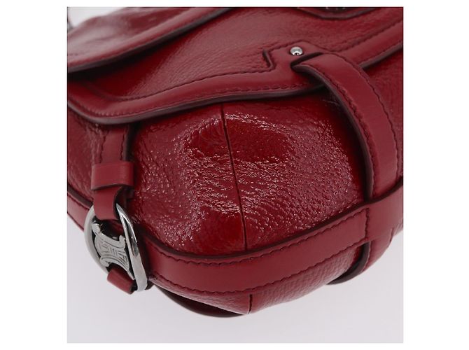 Céline CELINE Boogie Bag Handtasche Lackrot Silber - Ansicht 10