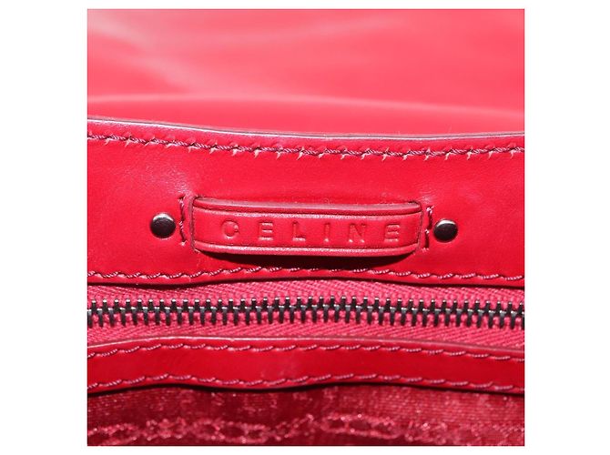 Céline CELINE Boogie Bag Handtasche Lackrot Silber - Ansicht 18