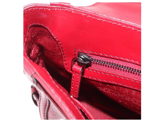 Céline CELINE Boogie Bag Handtasche Lackrot Silber - Ansicht 22