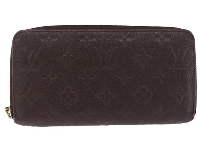 LOUIS VUITTON Monogram Empreinte Zippy Wallet Dark Brown M60548 LV - vista 13