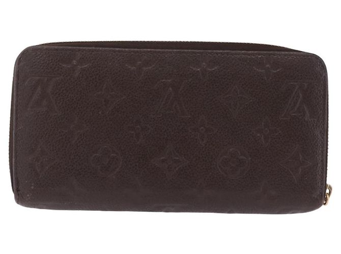 LOUIS VUITTON Monogram Empreinte Zippy Wallet Dark Brown M60548 LV - vista 2