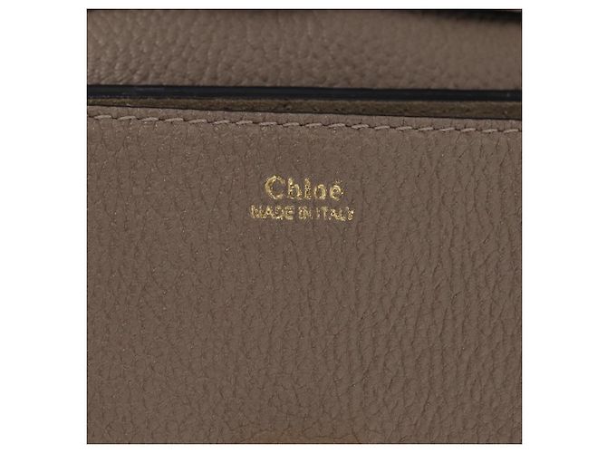 Chloé Chloe Chain Drew Shoulder Bag Leather Beige Gold Tone - vista 18