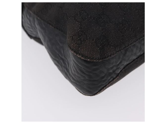 GUCCI GG Canvas Horsebit Shoulder Bag Black 101975 - vista 12