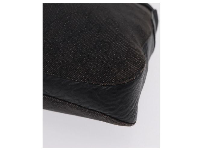 GUCCI GG Canvas Horsebit Shoulder Bag Black 101975 - vista 13