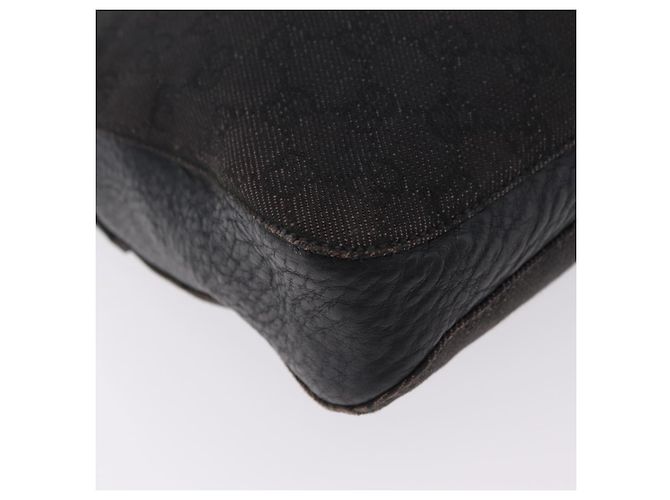 GUCCI GG Canvas Horsebit Shoulder Bag Black 101975 - vista 14