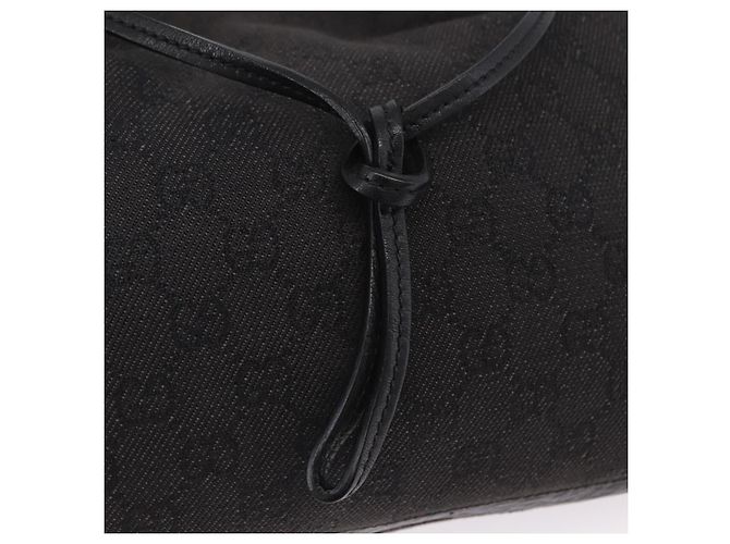 GUCCI GG Canvas Horsebit Shoulder Bag Black 101975 - vista 16