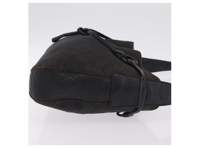 GUCCI GG Canvas Horsebit Shoulder Bag Black 101975 - vista 4