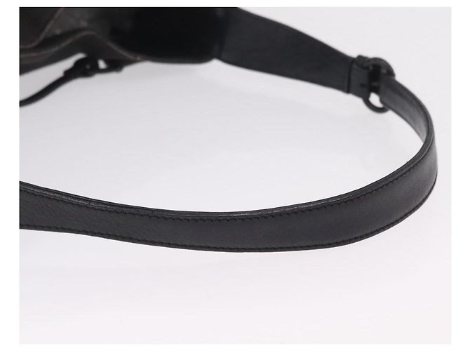 GUCCI GG Canvas Horsebit Shoulder Bag Black 101975 - vista 8