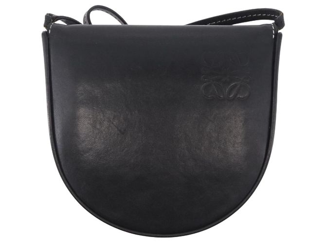 LOEWE Shoulder Pouch Heel Pouch Leder Schwarz - Ansicht 13
