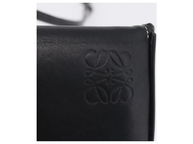 LOEWE Shoulder Pouch Heel Pouch Leder Schwarz - Ansicht 18