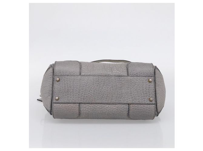 BURBERRY Hand Bag Leather 2way Gray Gold - vista 11