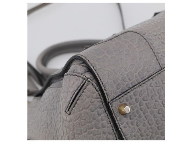 BURBERRY Hand Bag Leather 2way Gray Gold - vista 13