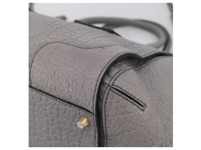 BURBERRY Hand Bag Leather 2way Gray Gold - vista 14