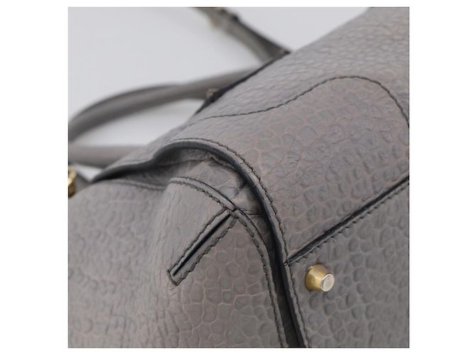 BURBERRY Hand Bag Leather 2way Gray Gold - vista 15