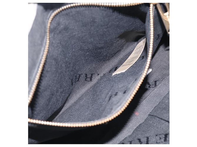 BURBERRY Hand Bag Leather 2way Gray Gold - vista 25