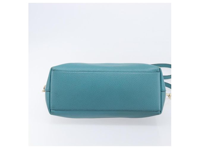 GUCCI Hand Bag Leather 2way Blue Gold 449659 - vista 13
