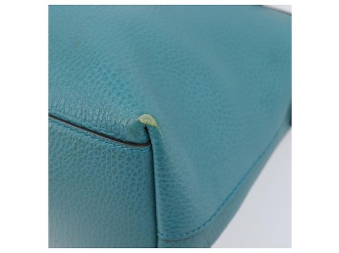 GUCCI Hand Bag Leather 2way Blue Gold 449659 - vista 14