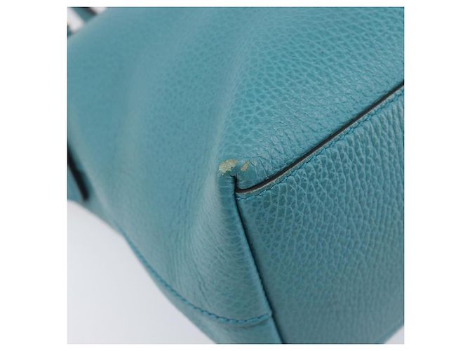 GUCCI Hand Bag Leather 2way Blue Gold 449659 - vista 15