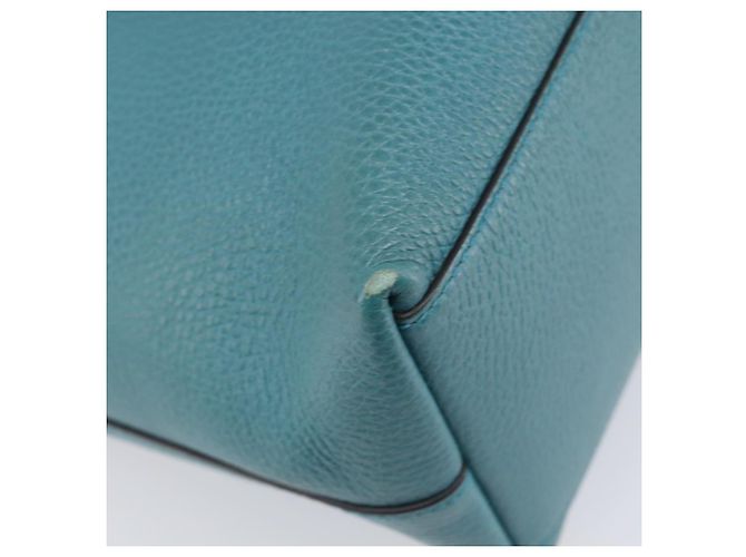 GUCCI Hand Bag Leather 2way Blue Gold 449659 - vista 17