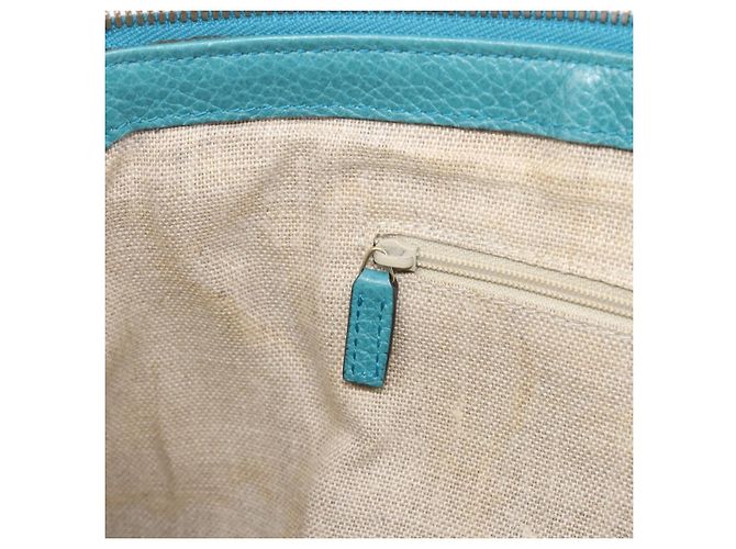 GUCCI Hand Bag Leather 2way Blue Gold 449659 - vista 26
