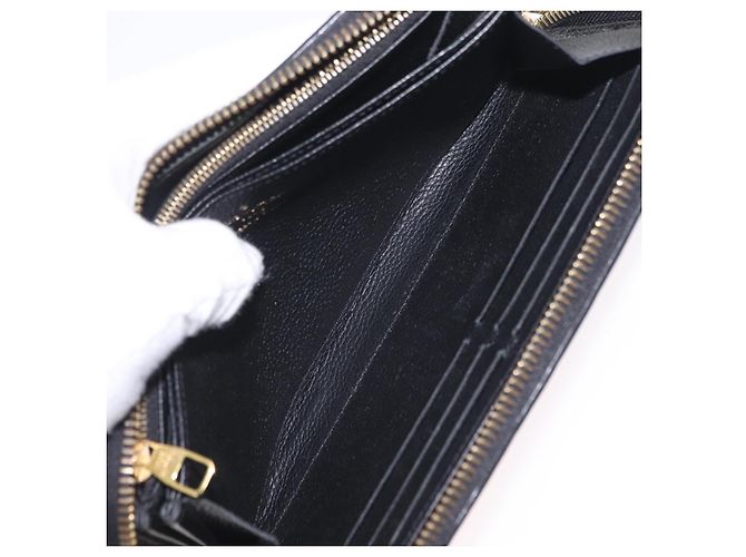 LOUIS VUITTON Monogram Empreinte Zippy Long Wallet Black M61864 LV - Ansicht 21