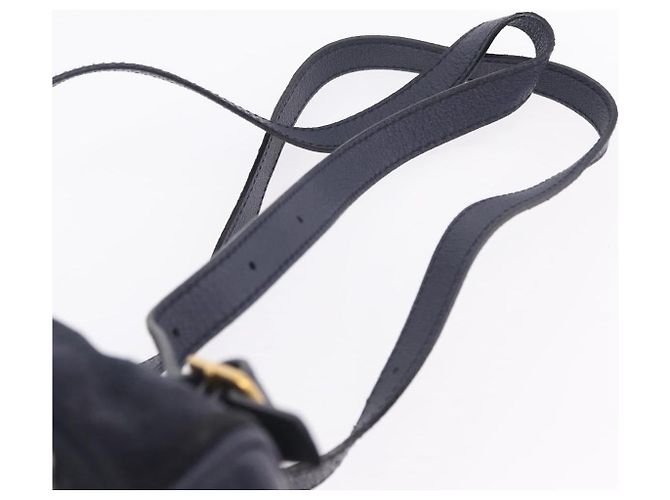 GUCCI Bamboo Backpack Suede Navy Gold 003 1998 0030 - vista 10