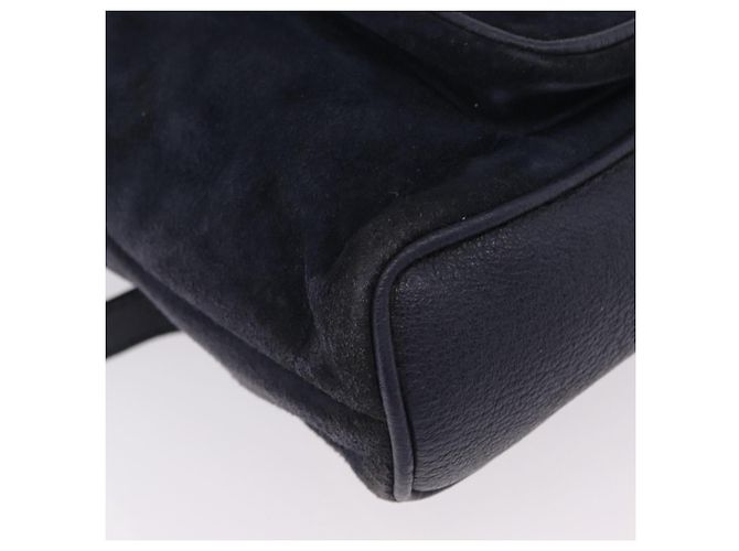 GUCCI Bamboo Backpack Suede Navy Gold 003 1998 0030 - vista 12