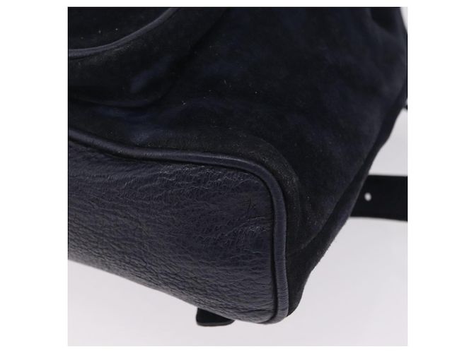 GUCCI Bamboo Backpack Suede Navy Gold 003 1998 0030 - vista 13