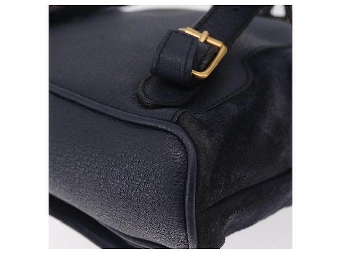 GUCCI Bamboo Backpack Suede Navy Gold 003 1998 0030 - vista 15
