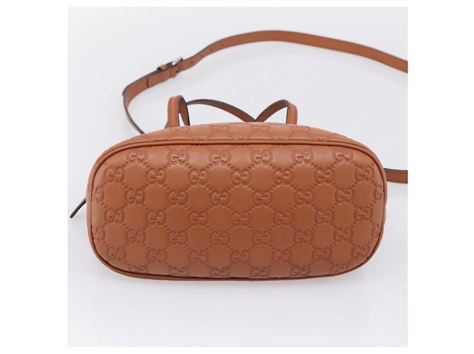 GUCCI Micro GG Canvas Guccissima Leather Outlet 2way Brown 341504 - vista 11