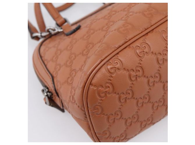 GUCCI Micro GG Canvas Guccissima Leather Outlet 2way Brown 341504 - vista 13