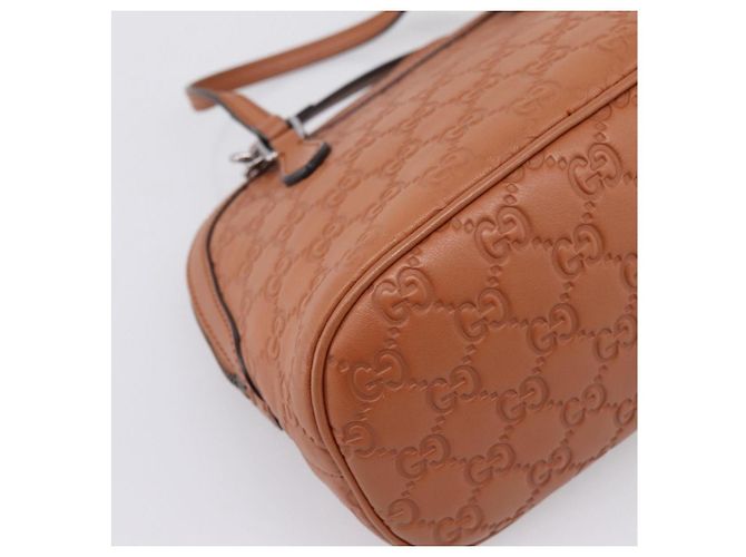 GUCCI Micro GG Canvas Guccissima Leather Outlet 2way Brown 341504 - vista 15