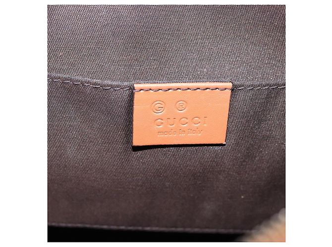 GUCCI Micro GG Canvas Guccissima Leather Outlet 2way Brown 341504 - vista 17