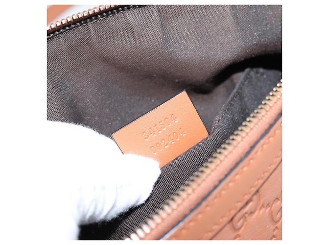GUCCI Micro GG Canvas Guccissima Leather Outlet 2way Brown 341504 - vista 22