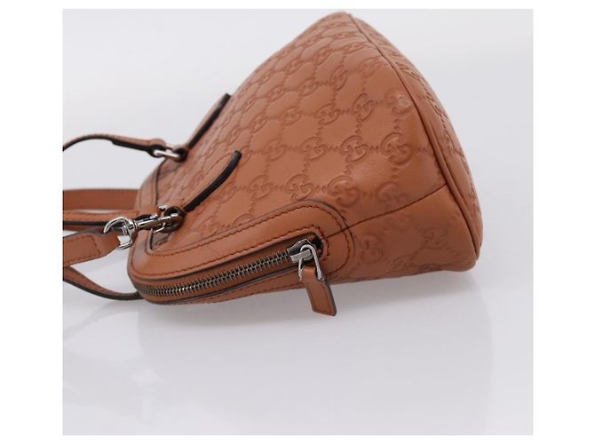GUCCI Micro GG Canvas Guccissima Leather Outlet 2way Brown 341504 - vista 4