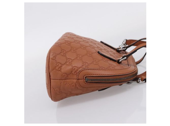 GUCCI Micro GG Canvas Guccissima Leather Outlet 2way Brown 341504 - vista 5