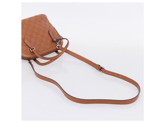 GUCCI Micro GG Canvas Guccissima Leather Outlet 2way Brown 341504 - vista 9