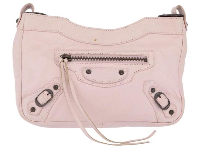 Balenciaga The Hip Shoulder Bag Leather Pink 242803 - vista 13