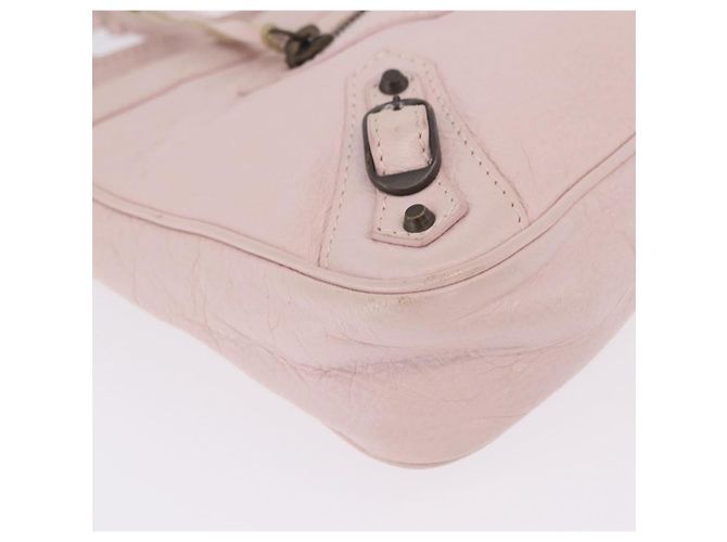 Balenciaga The Hip Shoulder Bag Leather Pink 242803 - vista 17