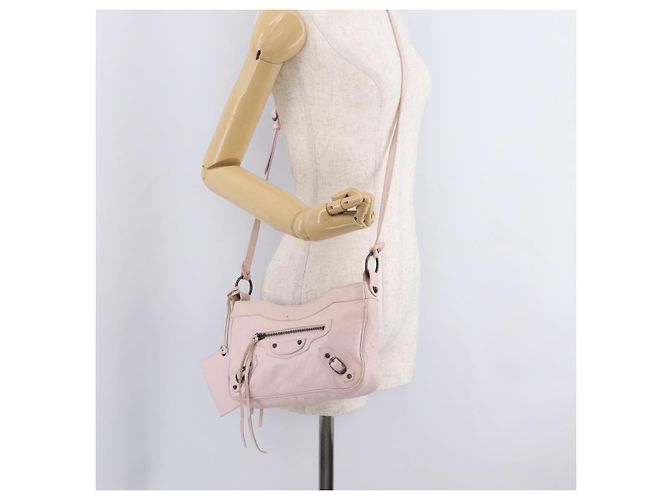 Balenciaga The Hip Shoulder Bag Leather Pink 242803 - vista 32