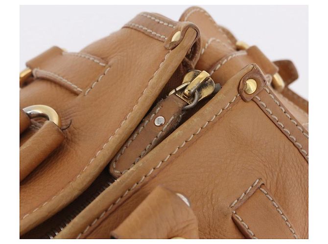 Céline CELINE Hand Bag Leather Beige Gold Tone - vista 10