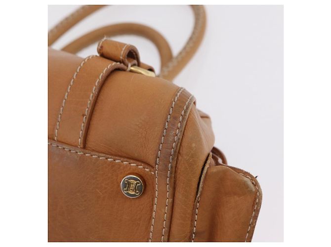 Céline CELINE Hand Bag Leather Beige Gold Tone - vista 15