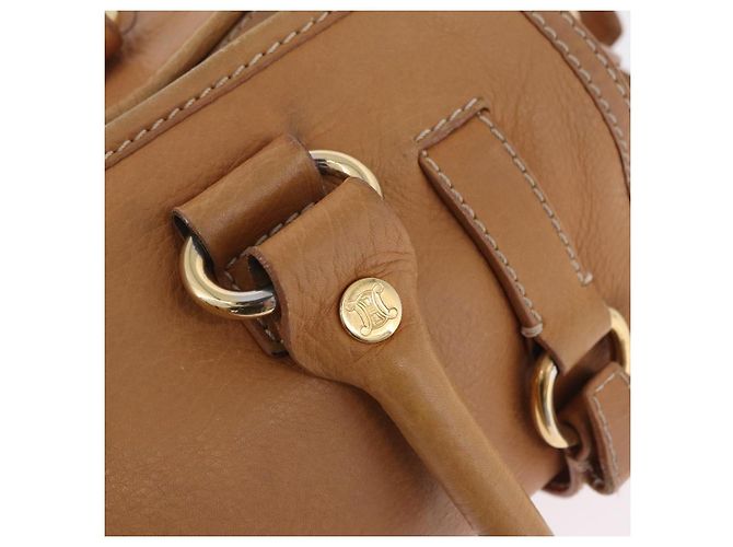 Céline CELINE Hand Bag Leather Beige Gold Tone - vista 18