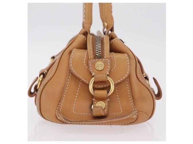 Céline CELINE Hand Bag Leather Beige Gold Tone - vista 3