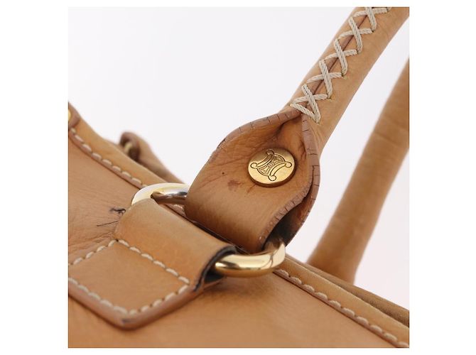Céline CELINE Hand Bag Leather Beige Gold Tone - vista 8