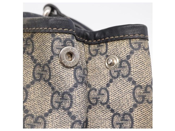 GUCCI GG Supreme Tote Bag PVC Navy Silver 223668 - vista 15
