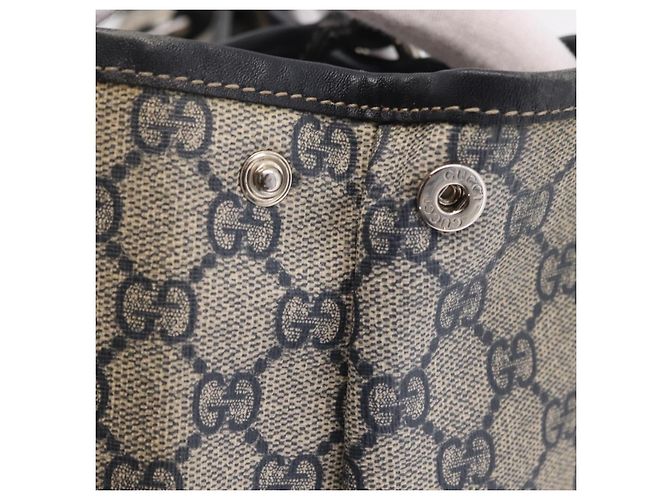 GUCCI GG Supreme Tote Bag PVC Navy Silver 223668 - vista 16