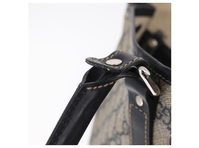 GUCCI GG Supreme Tote Bag PVC Navy Silver 223668 - vista 17