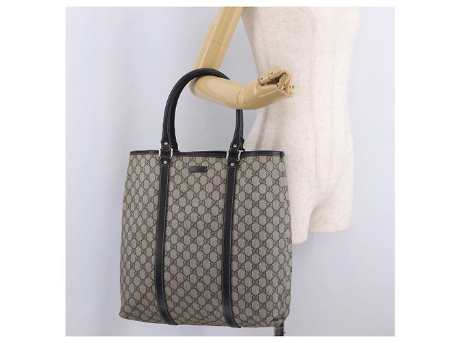 GUCCI GG Supreme Tote Bag PVC Navy Silver 223668 - vista 29